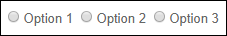 radio options in line