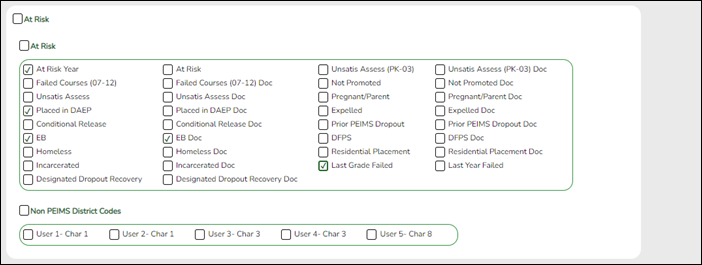 Create Registration Report page with At Risk fields highlighted