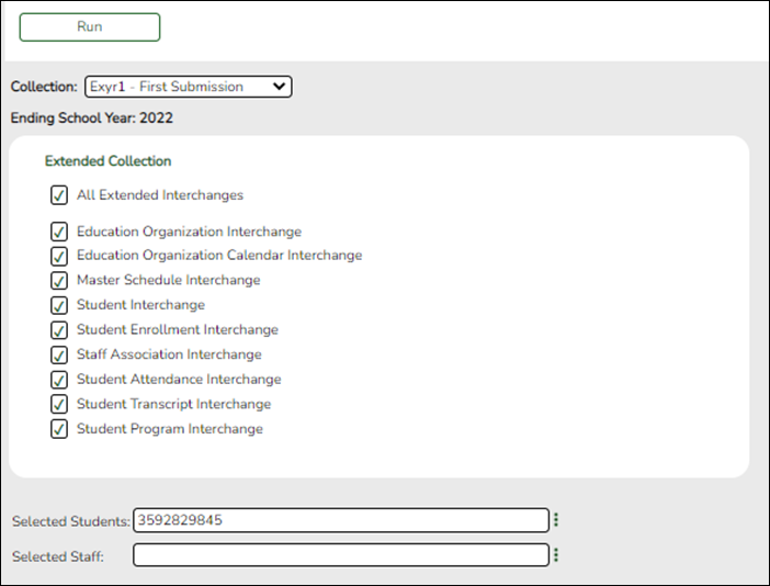 Create State Reporting Interchanges utility page