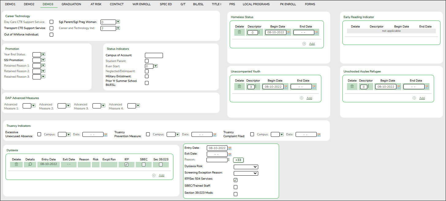 Registration Demo3 tab