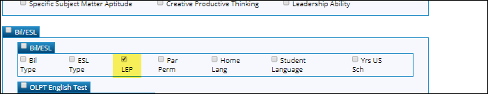 snippet of Create Registration Report with ECDS element highlighted snippet of Create Registration Report with ECDS element highlighted