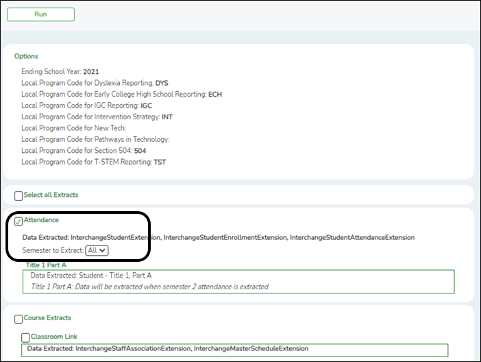 Extract Summer Data to State Reporting