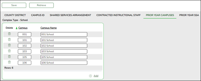 Delete/Update or correct frozen data for Prior Year Campuses