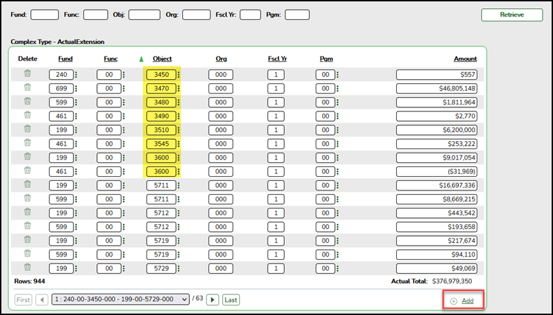 Manually entering ending fund balances