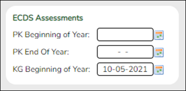 Demo2 tab with ECDS Assessments section highlighted