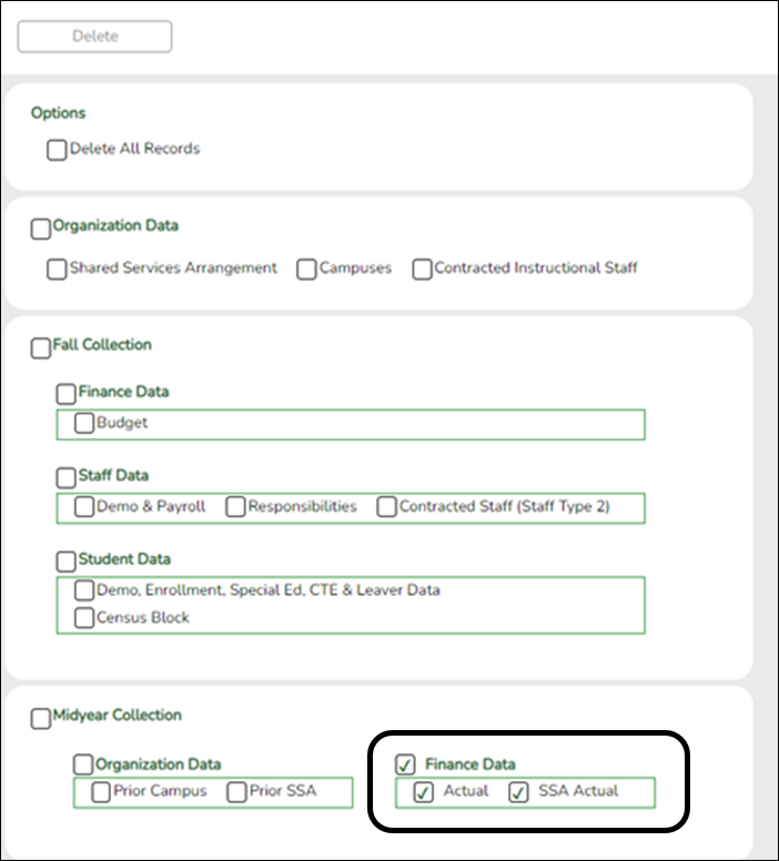 Delete/Clear PEIMS Tables