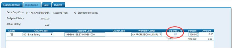 Distribution Tab With Expense 373