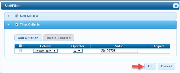User Created Report Filter Feature