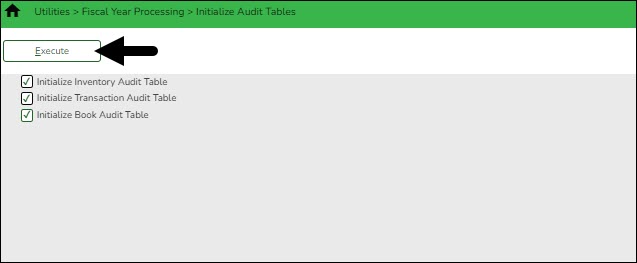 Initialize Audit Tables