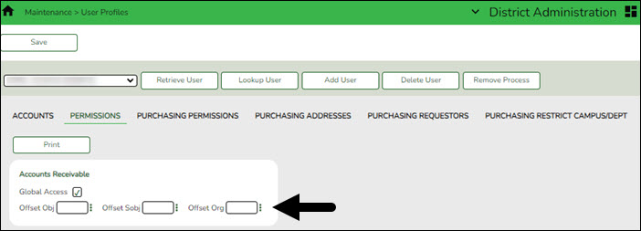 Accounts Receivable Permissions