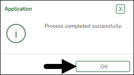 Process Complete Message