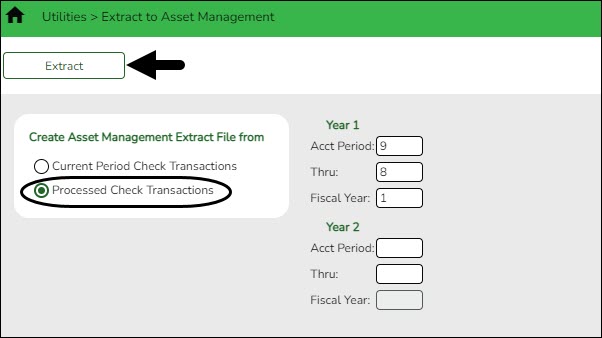Extract to Asset Management