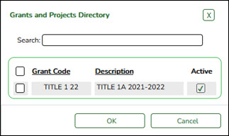 Grants and Projects Directory