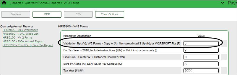 W-2 Forms Validation Report