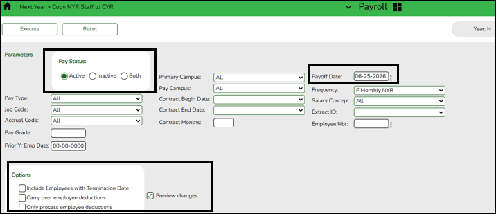 Copy NYR Staff to CYR Page