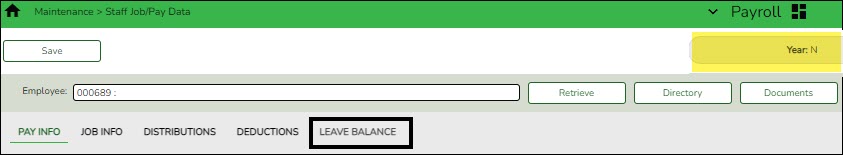 Example Of A Payroll Page With A Disabled Tab