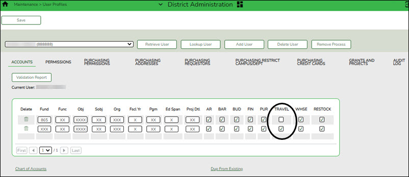 District Admin User Profile Accounts