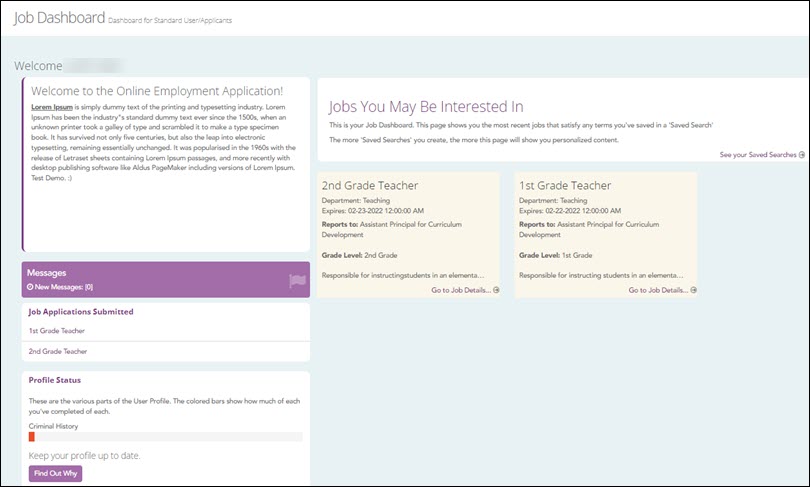 CareerPortal Dashboard
