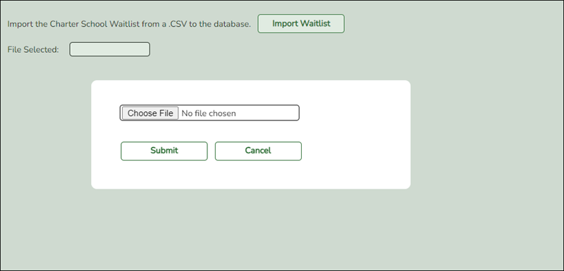 Charter School Waitlist - Import Utility