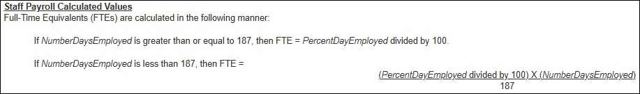 Staff Payroll Calculated Values
