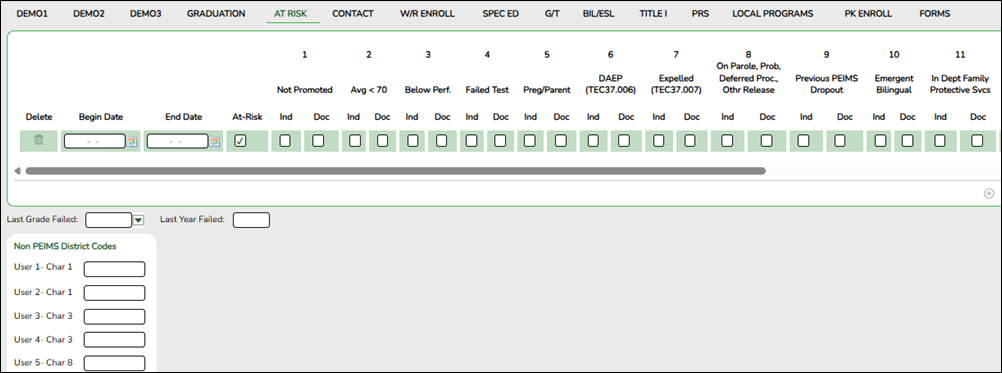 Registration At Risk page part 1