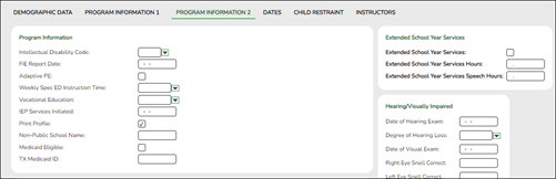 Entended School Year - Program Information 2