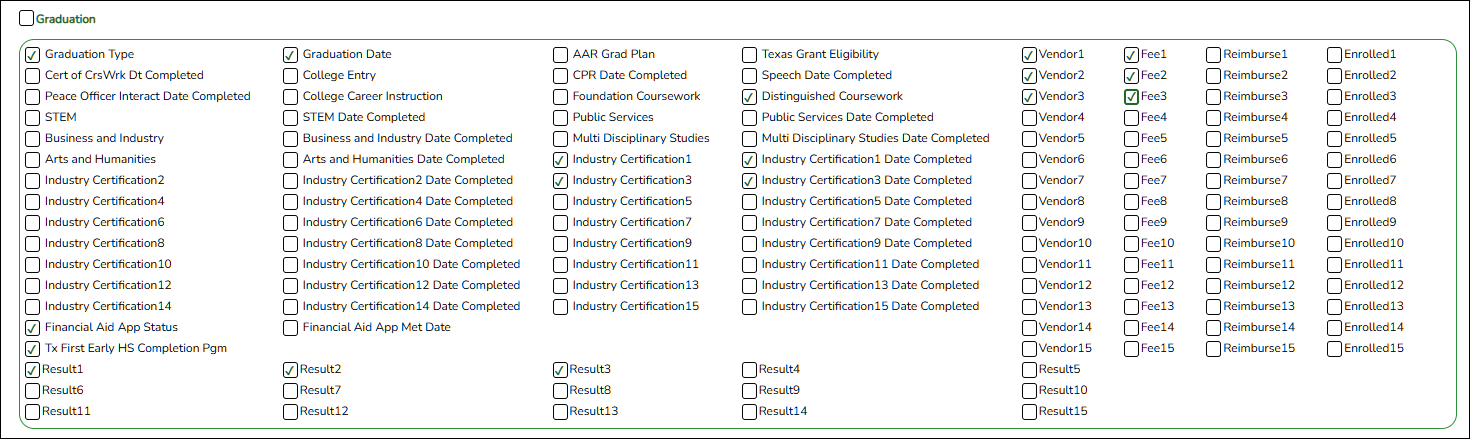 create registration report page Graduation