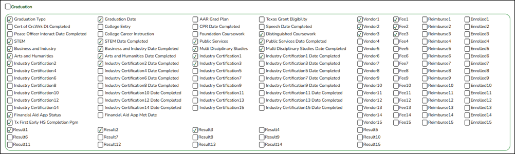 create registration report page Graduation