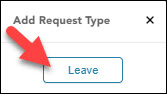 Add Request Type Window