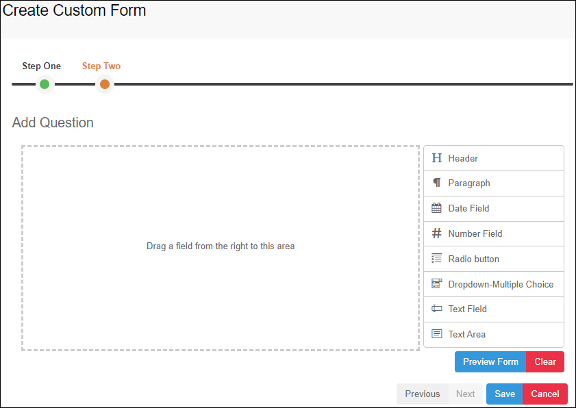 Custom Forms Step 2