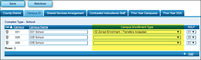 Campus ID tab with new field highlighted