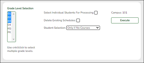 Delete/Rebuild Student Schedules From Table utility
