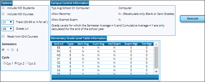 Grade Computation Elementary utility