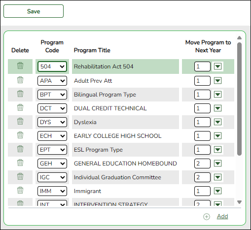 Local Programs Codes Campus Set Up