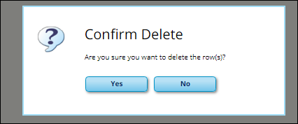 message asking you to confirm deletion