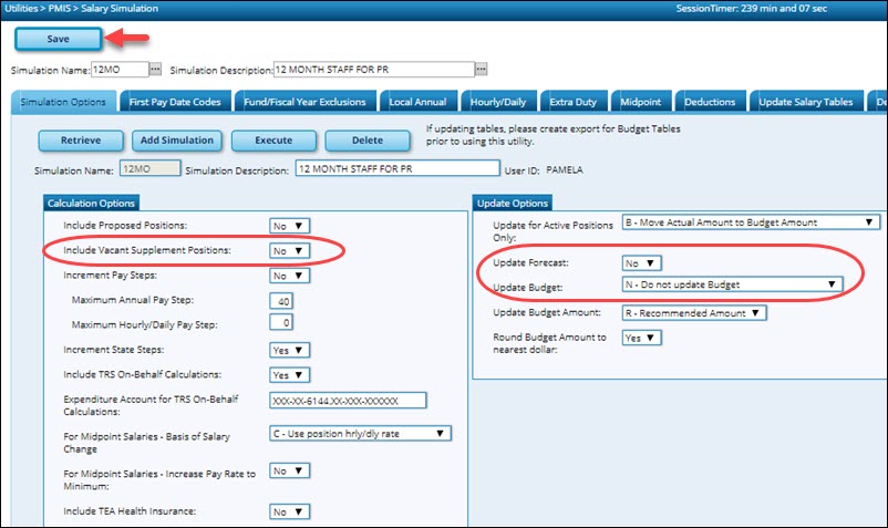 PMI Salary Simulation For 12 Month Employees