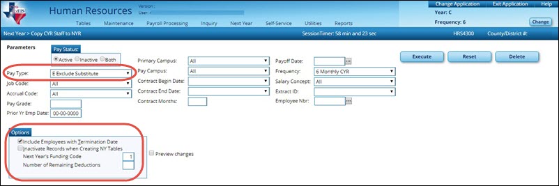 Copy Current Year Staff To Next Year