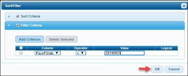 User Created Report Filter Feature