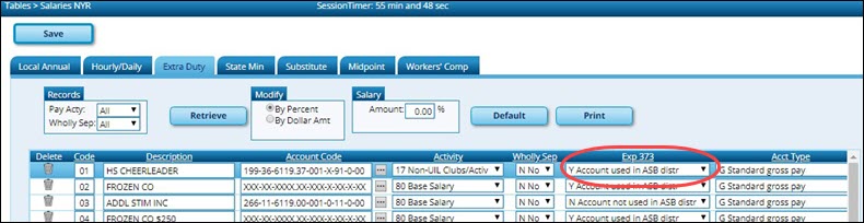 Extra Duty Tab With Expense 373