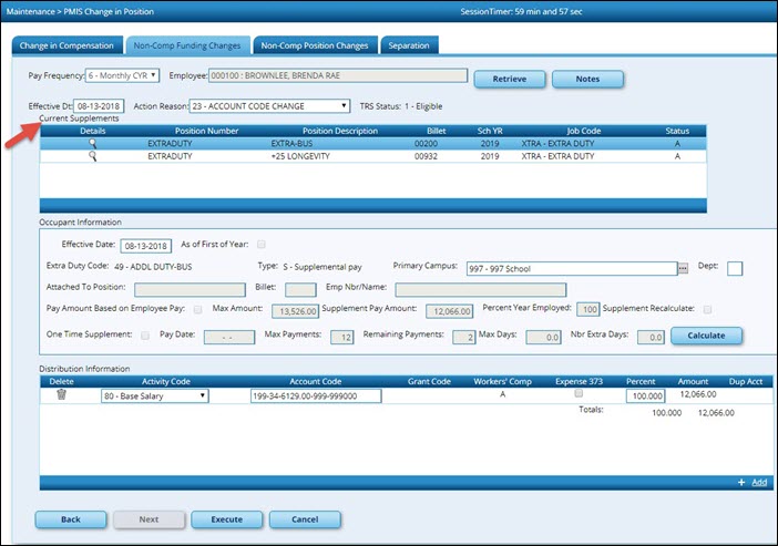 Non Comp Funding Changes With Current Supplements Tab