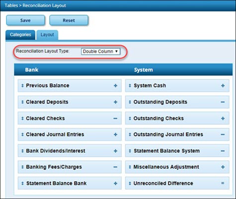 Bank Reconciliation Double Layout Example