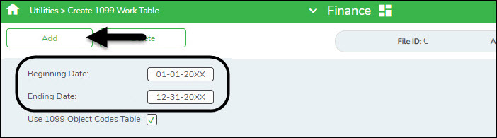 Create 1099 Work Table Utility