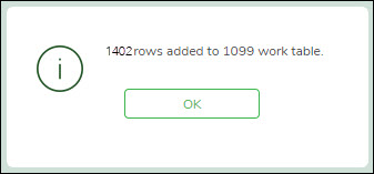 Create Work Table Message