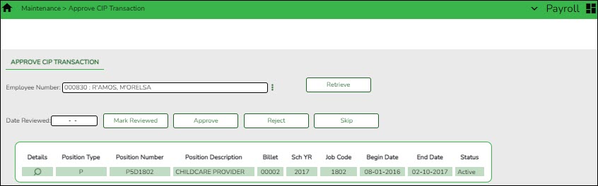 Approval Summary Item