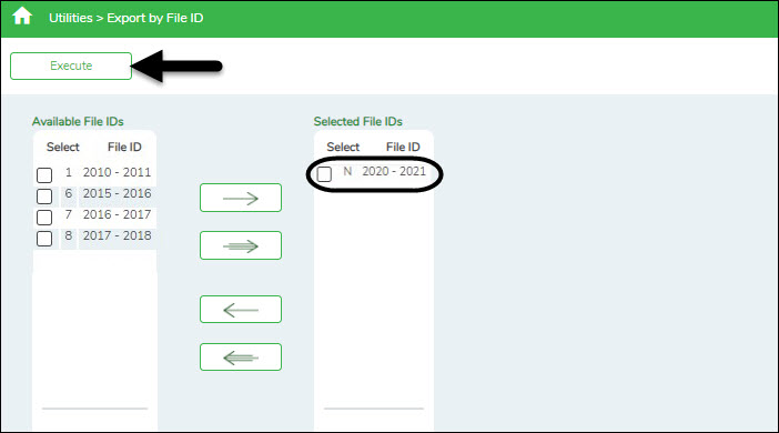 Export By File ID Page