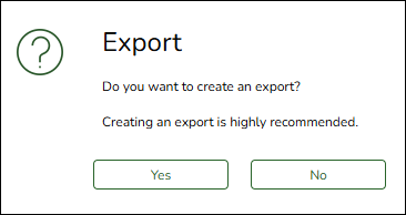 Export Message Box