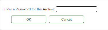 Archive Password Box