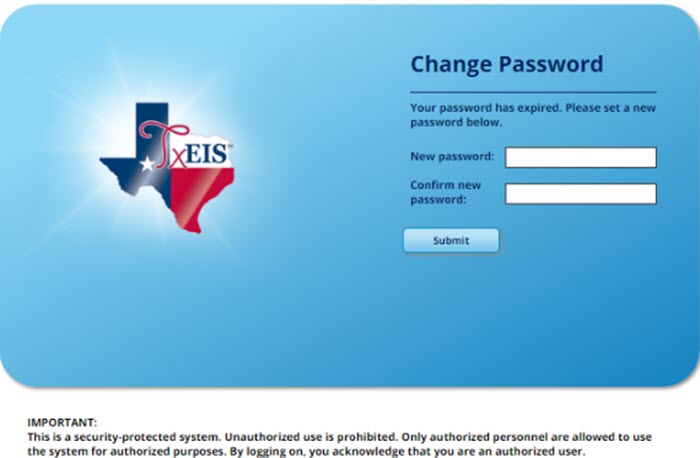 Change Password Page