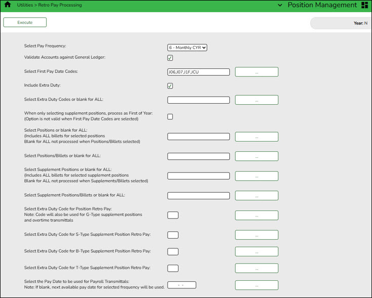 Retro Pay Processing