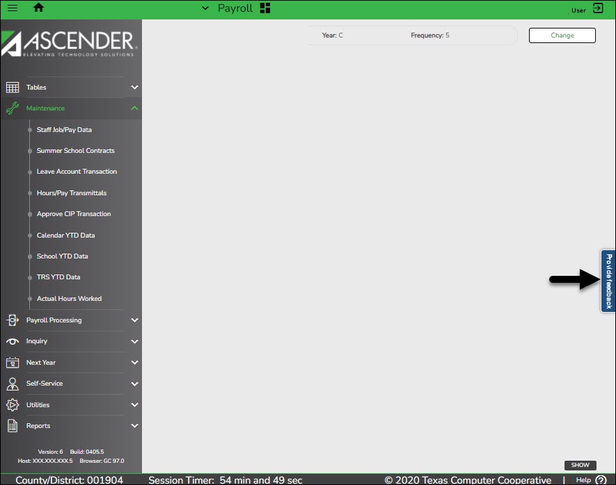 Provide Feedback Button